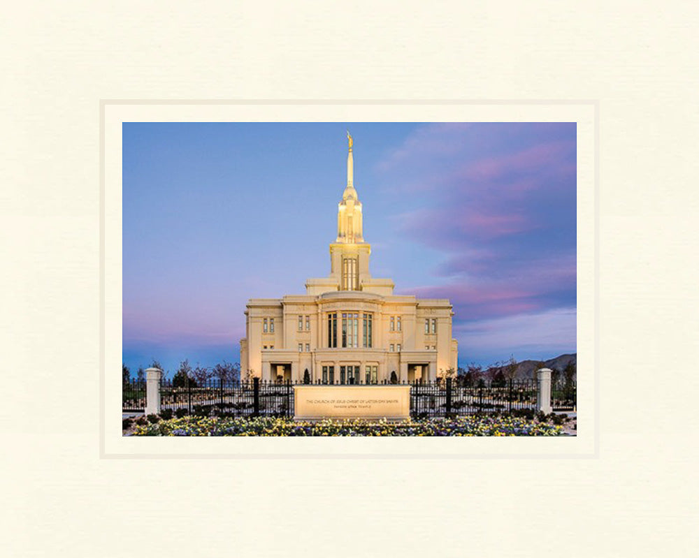 Payson Temple - Sunrise Front by Scott Jarvie