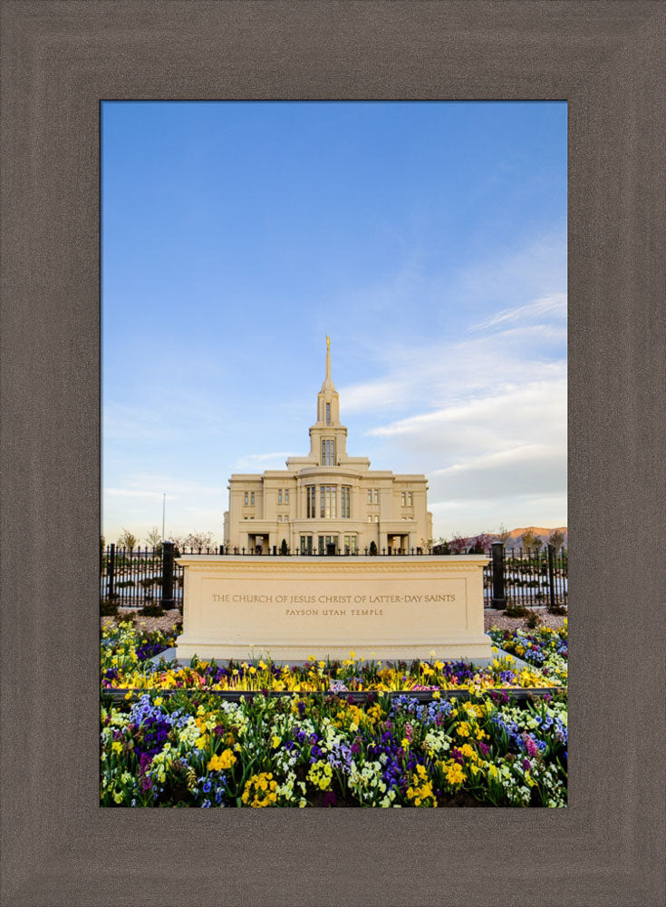 Payson Temple - Signs and Flowers by Scott Jarvie