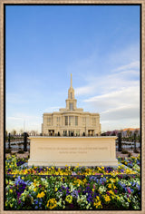 Payson Temple - Signs and Flowers by Scott Jarvie