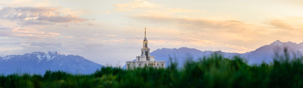 Payson Temple - Mountain Panorama by Scott Jarvie