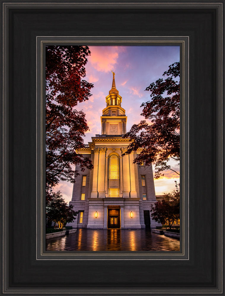 Philadephia Temple - Sunset Entrance by Scott Jarvie