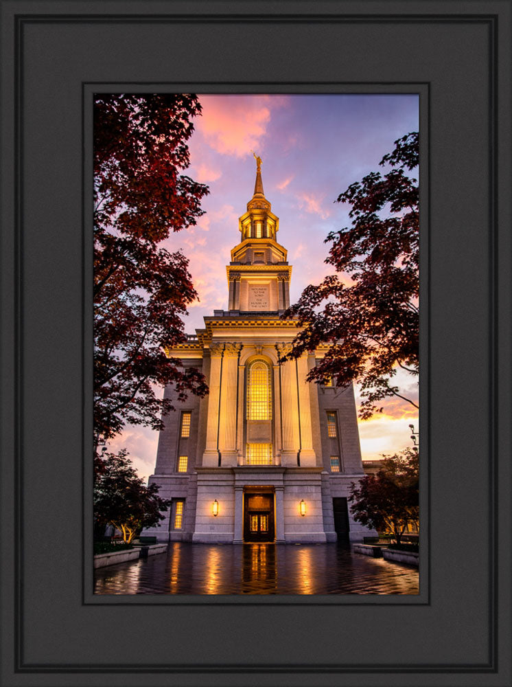 Philadephia Temple - Sunset Entrance by Scott Jarvie