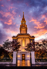 Philadephia Temple - Sunset Gates by Scott Jarvie