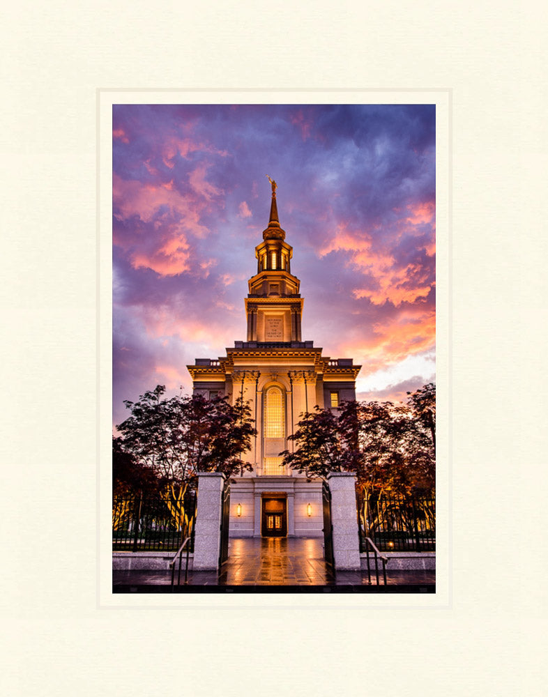 Philadephia Temple - Sunset Gates by Scott Jarvie