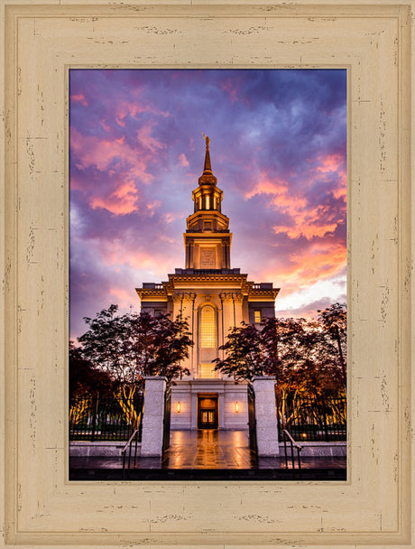 Philadephia Temple - Sunset Gates by Scott Jarvie