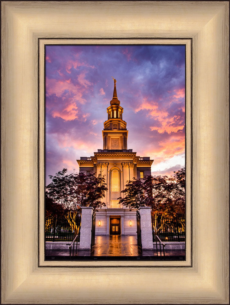 Philadephia Temple - Sunset Gates by Scott Jarvie