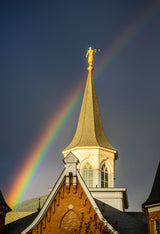 Provo City Center Temple - Angel Moroni and the Rainbow by Scott Jarvie