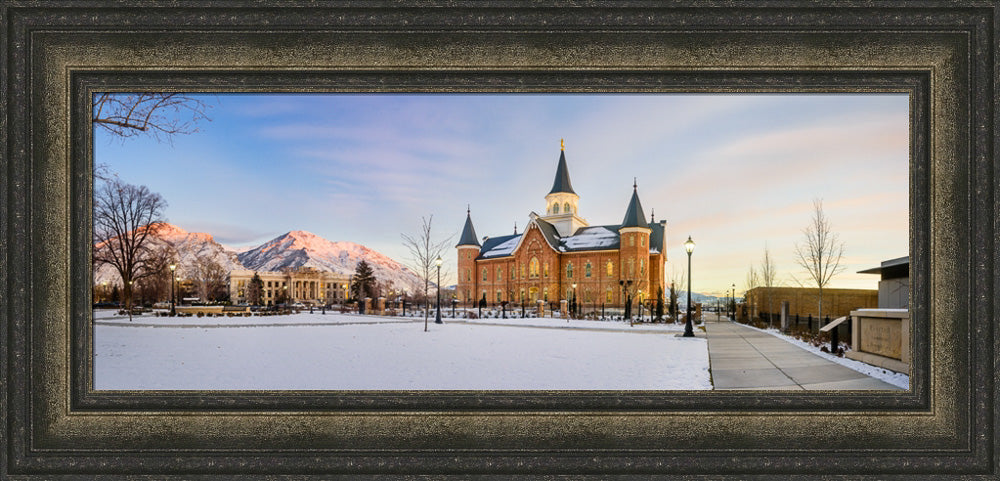 Provo City Center Temple - Snow Panorama by Scott Jarvie