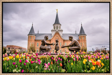 Provo City Center Temple - Springtime Family by Scott Jarvie